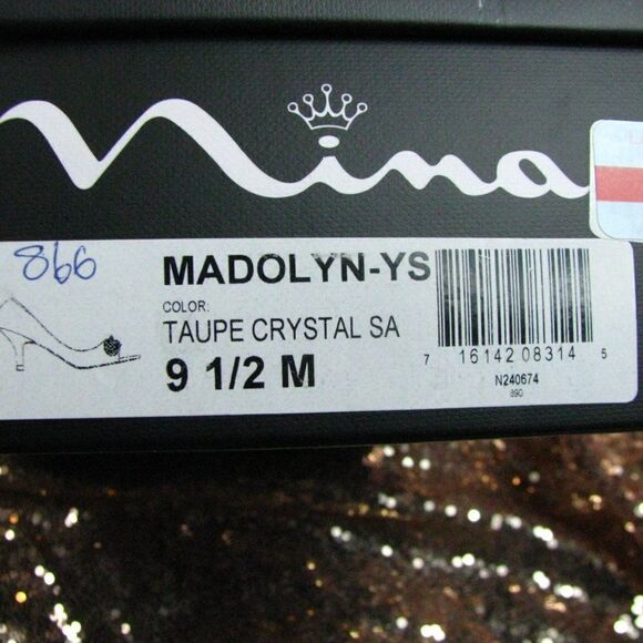 NIB Nina satin champagne kitten heels 9.5 - Picture 10 of 10